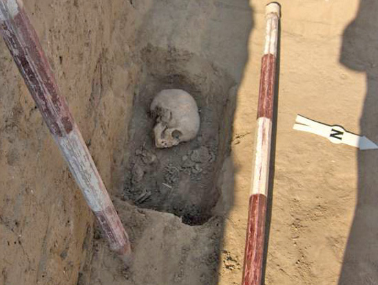 Mormant, cimitirul bisericii vechi, Liesti Imagine din șantierul arheologic de la Liești